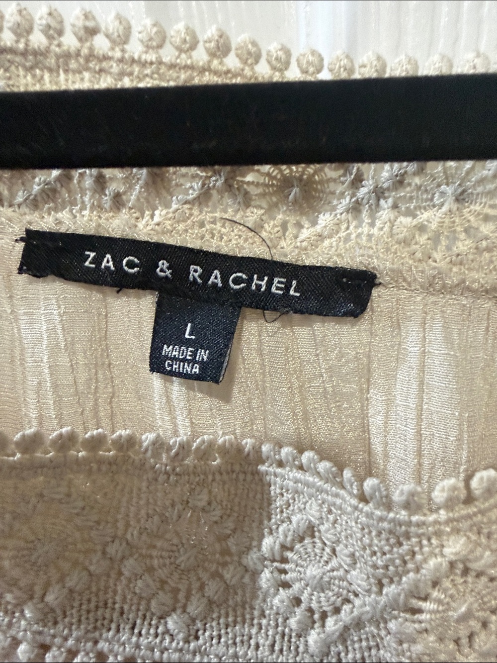 Zac & Rachel Ivory Beaded Square-Neck Blouse - Picture 2 of 4